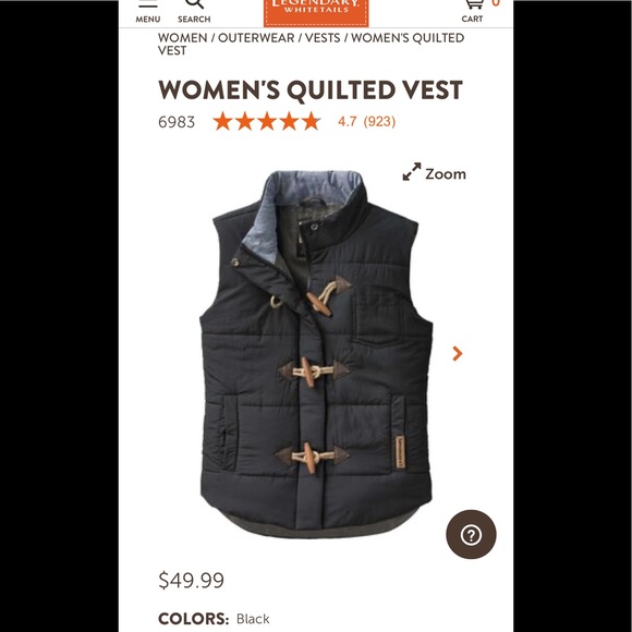 Legendary Whitetails Jackets & Blazers - Black Vest